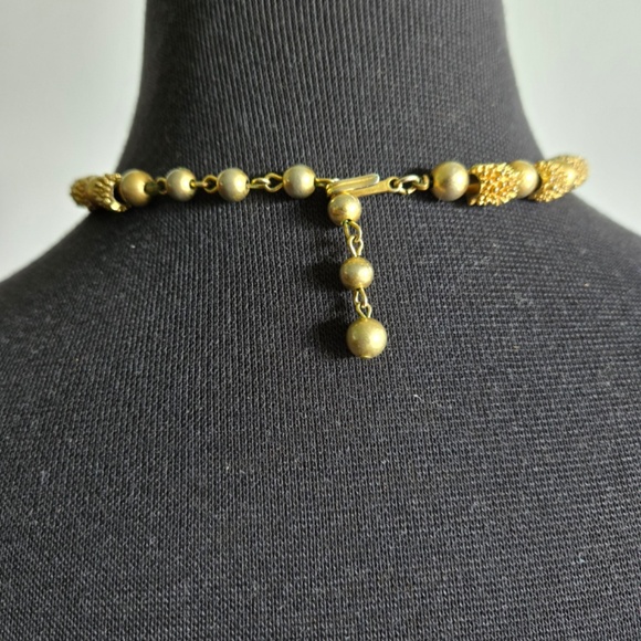 ✨ Vintage Trifari 1960s Brutalist Choker & Lovers Knot Brooch ✨ Signed - Picture 4 of 6